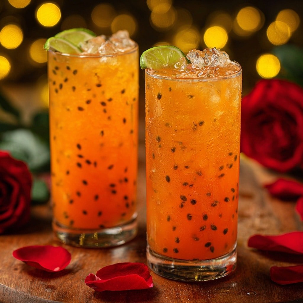 Passion Fruit Fizz Recipe - Recipe Image — Passion Fruit Fizz, tropical cocktail, refreshing passion fruit drink, sparkling passion fruit beverage, easy passion fruit cocktail