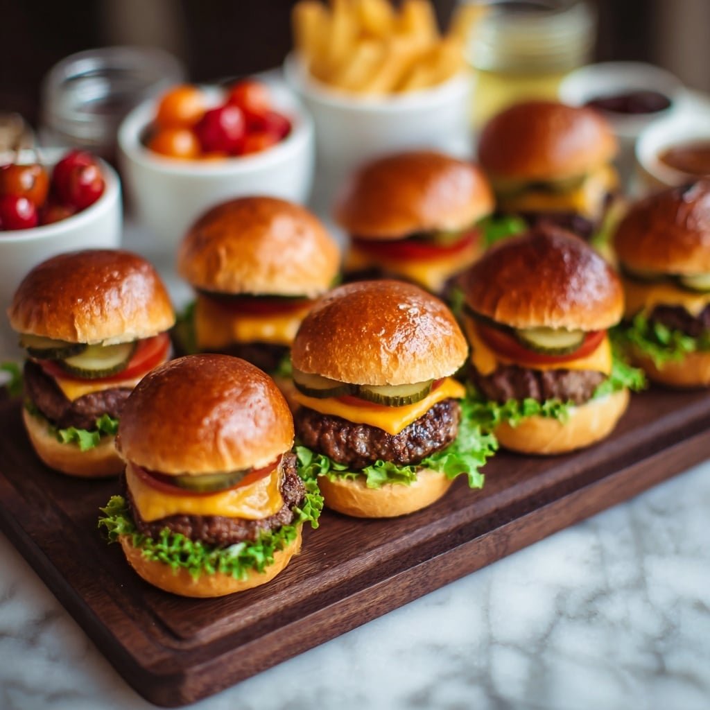 Homemade Beef or Turkey Sliders with Optional Cheese Recipe - Recipe Image — Homemade Beef or Turkey Sliders, easy sliders with cheese, juicy mini burger recipe, savory sliders for parties, quick beef or turkey sliders