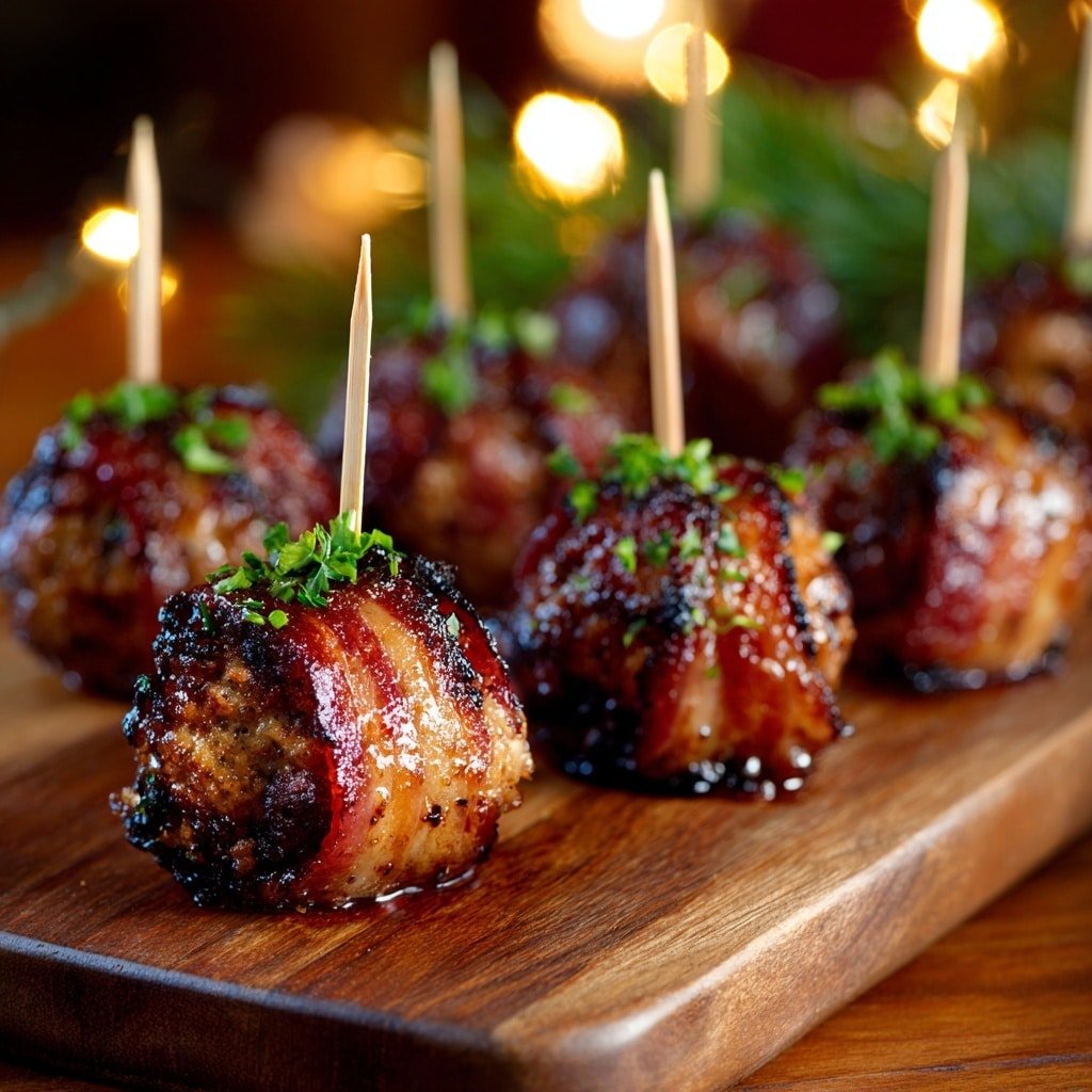 Bacon-Wrapped Dates Recipe - Recipe Image — Bacon-Wrapped Dates, bacon-wrapped dates appetizer, easy bacon-wrapped dates, sweet and salty appetizer, crowd-pleasing bacon dates