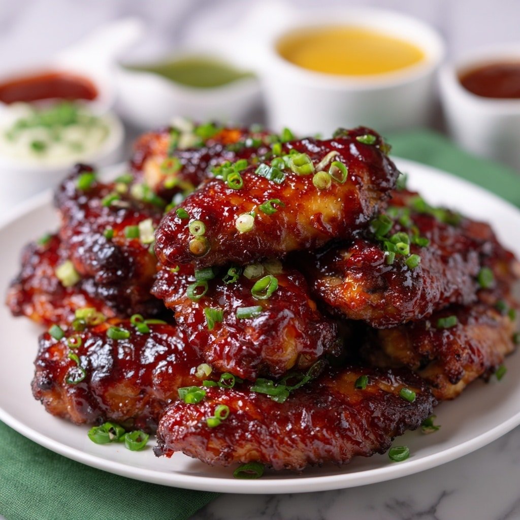 BBQ Chicken Wings Recipe - Recipe Image — BBQ Chicken Wings, crispy baked chicken wings, homemade BBQ wings, easy chicken wing recipe, flavorful wing ideas