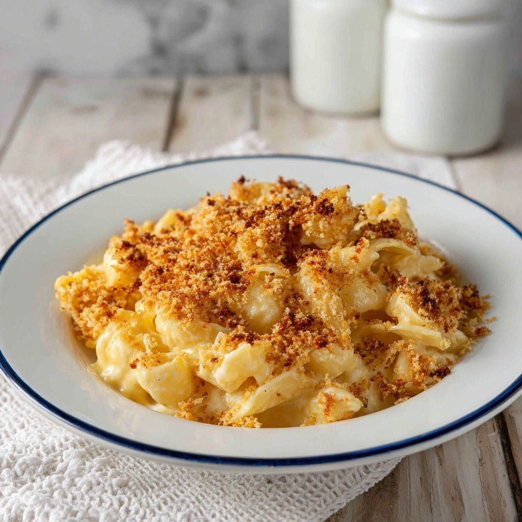 Creamy Baked Mac and Cheese with Panko Breadcrumbs and Smoked Paprika Recipe - Recipe Image — Creamy Baked Mac and Cheese with Panko Breadcrumbs and Smoked Paprika, baked mac and cheese, cheesy baked pasta, smoked paprika mac and cheese, crispy panko topping mac and cheese
