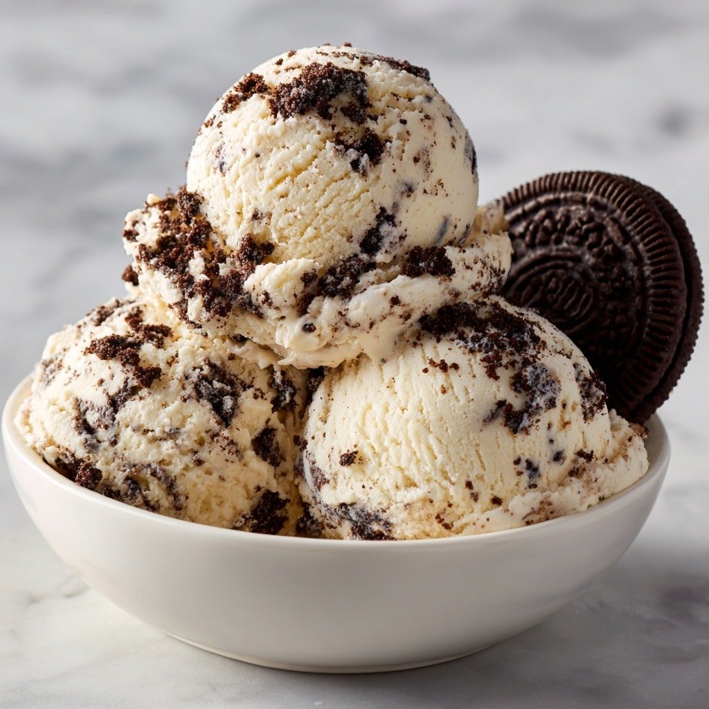 Cookies and Cream Ice Cream Recipe - Recipe Image — Cookies and Cream Ice Cream, homemade Cookies and Cream ice cream, easy cookies and cream ice cream, creamy cookies and cream dessert, ice cream with cookie bits