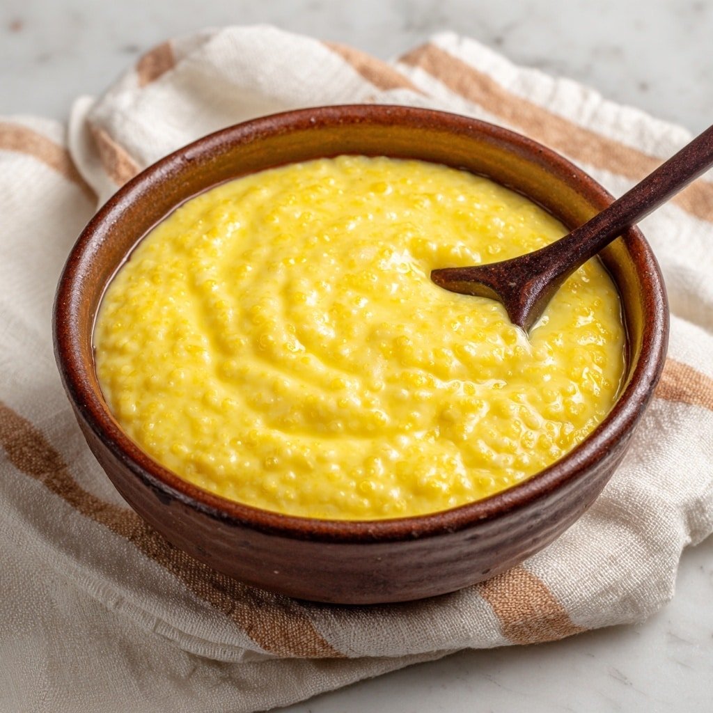 Cornmeal Mush with Butter and Maple Syrup Recipe - Recipe Image — Cornmeal Mush with Butter and Maple Syrup, comforting breakfast recipes, easy cornmeal porridge, rustic breakfast ideas, cozy breakfast dishes