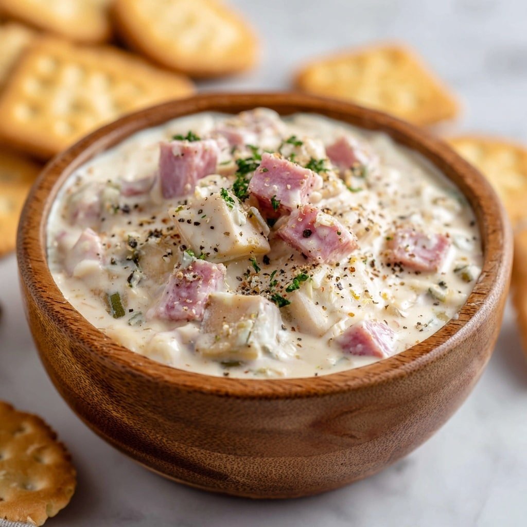 Deviled Ham Spread Recipe - Recipe Image — Deviled Ham Spread, simple ham spread recipe, homemade ham appetizer, quick ham dip, easy ham snack
