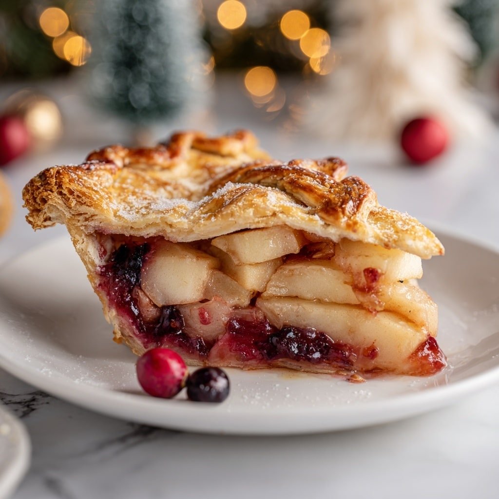 Cranberry Apple Pie Recipe - Recipe Image — Cranberry Apple Pie, Apple Cranberry Pie, Fall Fruit Pie, Easy Holiday Pie, Homemade Cranberry Pie