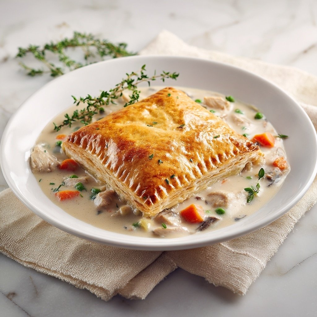 Classic Chicken Pot Pie Recipe - Recipe Image — Classic Chicken Pot Pie, comforting chicken pot pie, homemade chicken pot pie, easy chicken pot pie recipe, flaky chicken pot pie crust