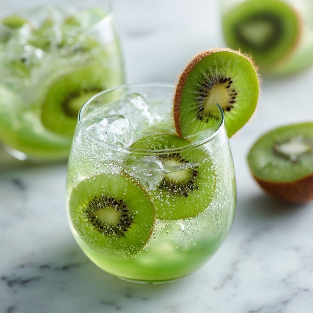 Kiwi Lime Sparkler Recipe - Recipe Image — Kiwi Lime Sparkler, refreshing fruit bubbly drink, easy summer cocktail, healthy sparkling beverage, vibrant fruit drink