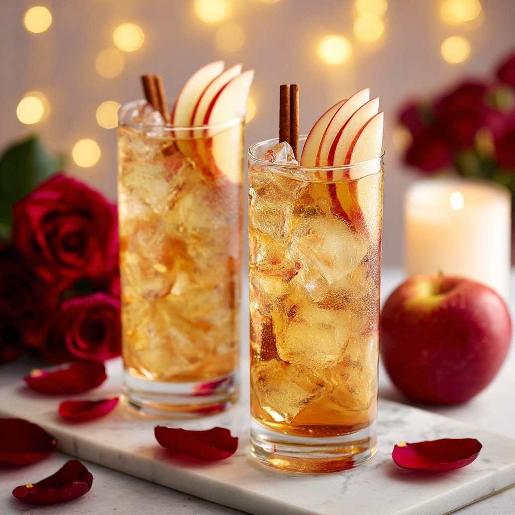 Spiced Apple Cider Fizz Recipe - Recipe Image — Spiced Apple Cider Fizz, apple cider drink, fall beverage recipes, sparkling apple cider, cozy holiday drinks