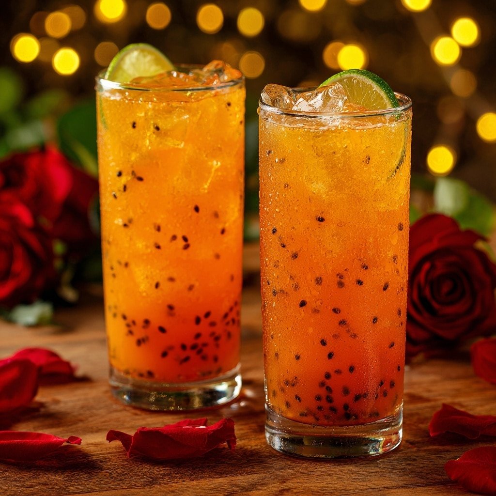 Passion Fruit Fizz Recipe - Recipe Image — Passion Fruit Fizz, tropical cocktail, refreshing passion fruit drink, sparkling passion fruit beverage, easy passion fruit cocktail