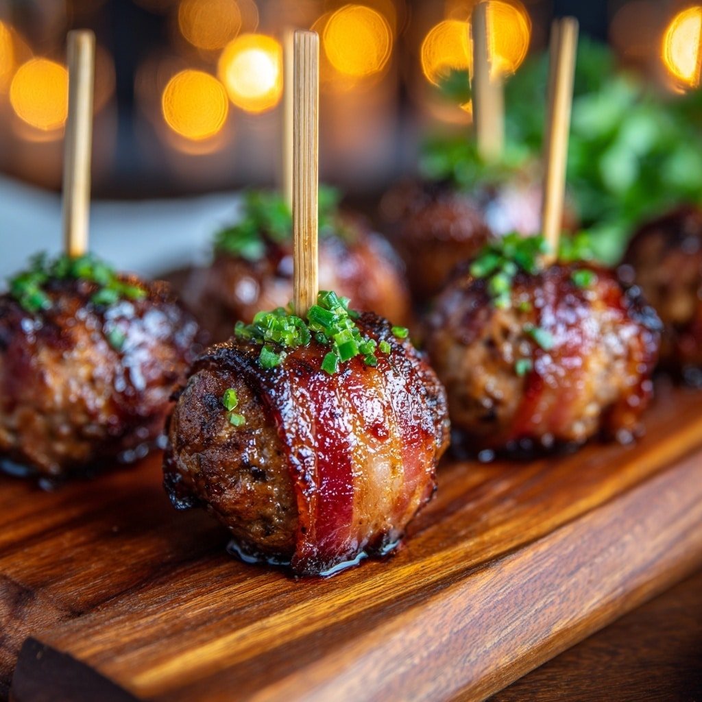 Bacon-Wrapped Dates Recipe - Recipe Image — Bacon-Wrapped Dates, bacon-wrapped dates appetizer, easy bacon-wrapped dates, sweet and salty appetizer, crowd-pleasing bacon dates