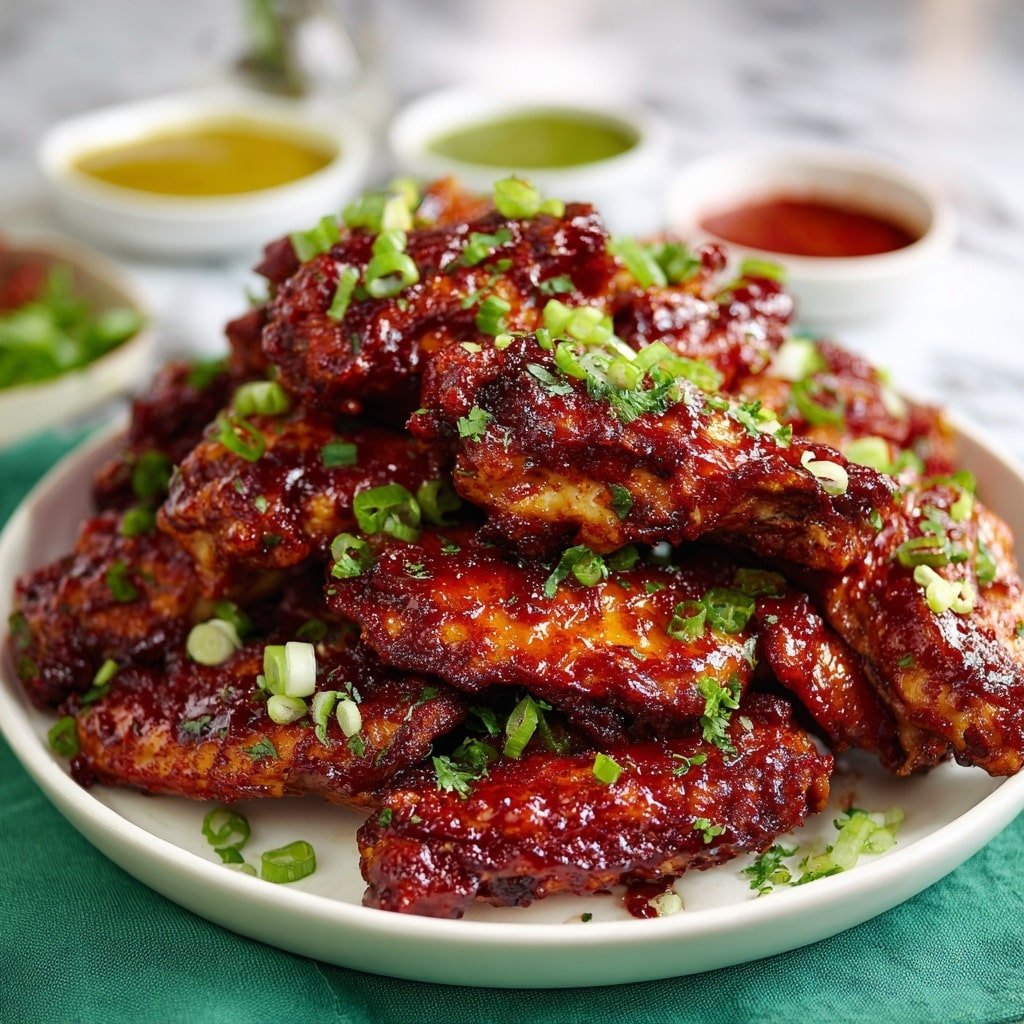 BBQ Chicken Wings Recipe - Recipe Image — BBQ Chicken Wings, crispy baked chicken wings, homemade BBQ wings, easy chicken wing recipe, flavorful wing ideas