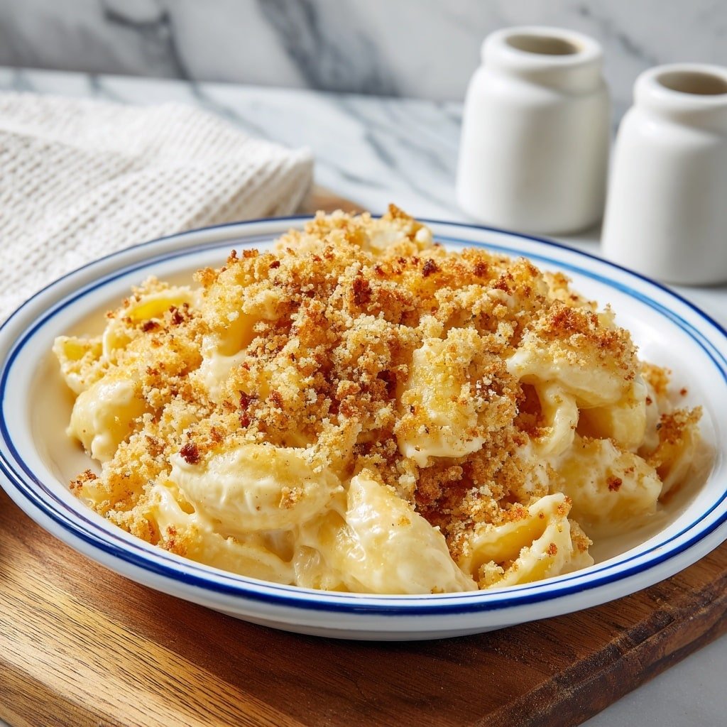 Creamy Baked Mac and Cheese with Panko Breadcrumbs and Smoked Paprika Recipe - Recipe Image — Creamy Baked Mac and Cheese with Panko Breadcrumbs and Smoked Paprika, baked mac and cheese, cheesy baked pasta, smoked paprika mac and cheese, crispy panko topping mac and cheese