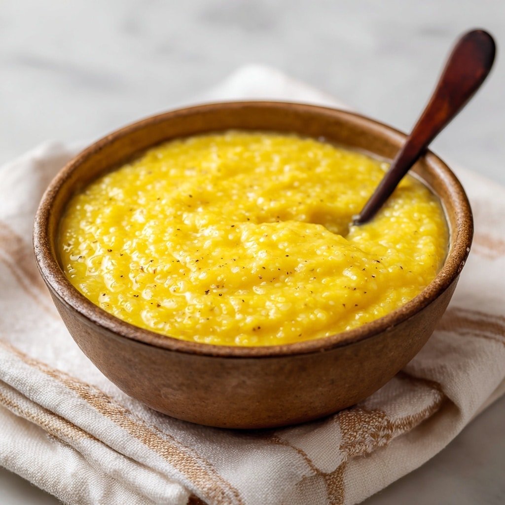 Cornmeal Mush with Butter and Maple Syrup Recipe - Recipe Image — Cornmeal Mush with Butter and Maple Syrup, comforting breakfast recipes, easy cornmeal porridge, rustic breakfast ideas, cozy breakfast dishes