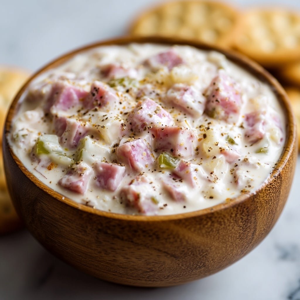 Deviled Ham Spread Recipe - Recipe Image — Deviled Ham Spread, simple ham spread recipe, homemade ham appetizer, quick ham dip, easy ham snack