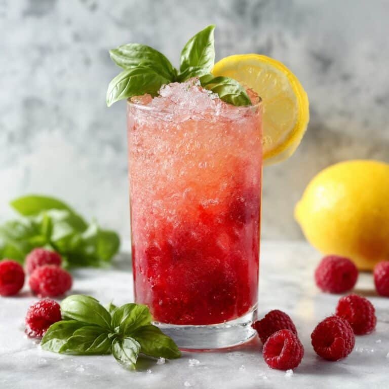 Raspberry Lemon Basil Fizz Recipe