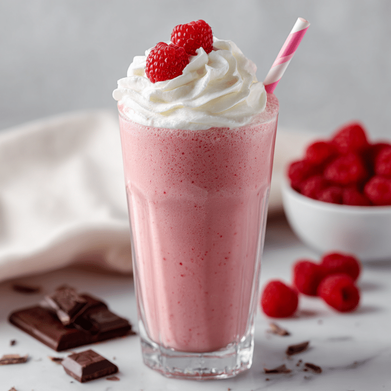 Raspberry White Chocolate Milkshake Recipe