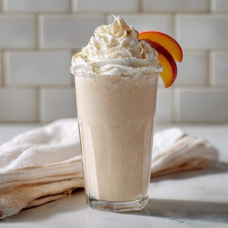 Delicious Peach Vanilla Milkshake Recipe