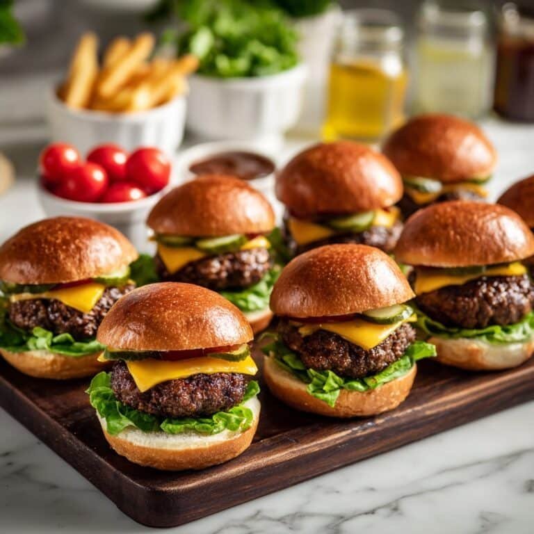 Homemade Beef or Turkey Sliders with Optional Cheese Recipe