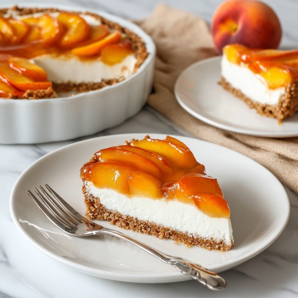 Apricot Cheesecake Tart Recipe - Recipe Image — Apricot Cheesecake Tart, apricot tart recipe, easy cheesecake tart, fruit dessert tart, buttery crust apricot dessert