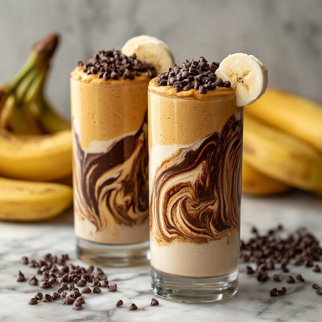 Chocolate Peanut Butter Smoothie Recipe - Recipe Image — Chocolate Peanut Butter Smoothie, healthy chocolate peanut butter drink, creamy banana smoothie, quick breakfast smoothies, indulgent smoothie recipe