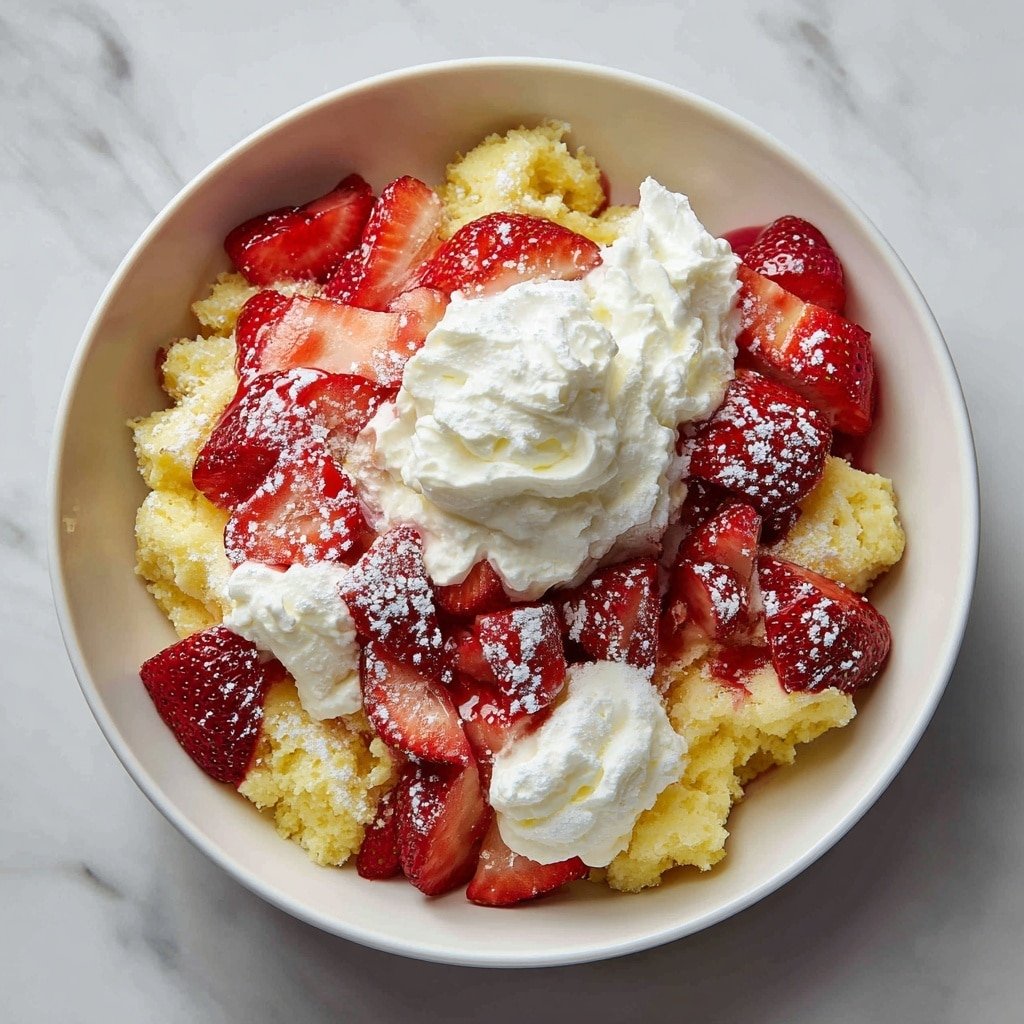 Crockpot Strawberry Shortcake Recipe - Recipe Image — Crockpot Strawberry Shortcake, strawberry shortcake dessert, slow cooker berry treat, easy strawberry dessert, comforting fruit dessert